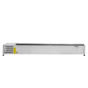 Saladette Refrigerata da Appoggio Coperchio Inox - 9 x GN 1/3 - Dynasteel