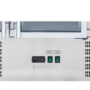 Mobile per Pizza Refrigerato Compatto - 3 Porte in Vetro - Dynasteel
