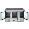 Mobile per Pizza Refrigerato Compatto - 3 Porte in Vetro - Dynasteel