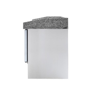 Mobile per Pizza Refrigerato Compatto - 3 Porte in Vetro - Dynasteel