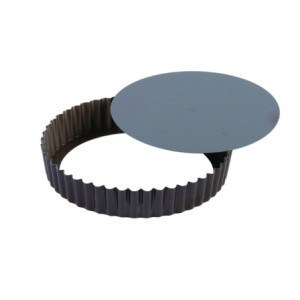 Stampo per crostata antiaderente scanalato - Ø260 mm, fondo mobile