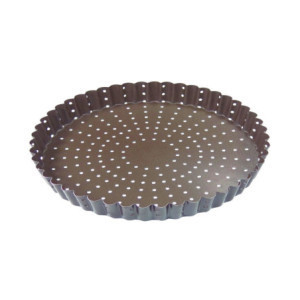 Tortiera scanalata perforata antiaderente Ø260 mm - Cottura omogenea