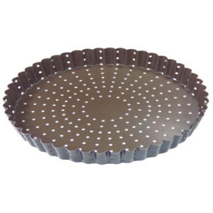 Tortiera Scanalata Perforata Antiaderente Ø320 mm - Cottura Omogenea