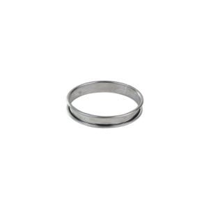 Cercle per Torta in Acciaio Inox Ø140 mm - Bordi Arrotolati Gobel