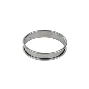 Cerchio per crostata in acciaio inox Gobel - Ø180 mm, bordi arrotolati