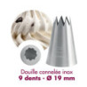 Bocchetta Rigata Inox 9 Denti Ø19mm Gobel - Qualità Professionale