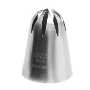 Bocchetta Rosa Inox 8 Denti - ⌀23 mm Gobel - Pasticceria Professionale