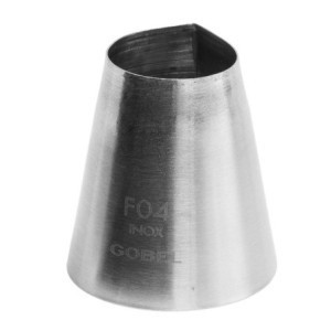 Bocchetta geometrica scanalata quadrata in acciaio inox Gobel - ⌀ 26 mm autenticità francese