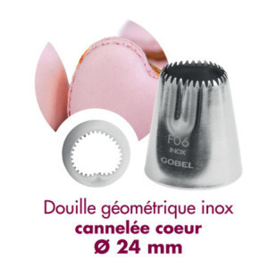 Bocchetta Geometrica Cuore Inox - Accessorio Pasticceria
