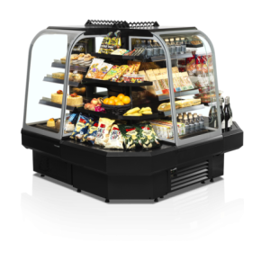 TEFCOLD Curved Open Front Refrigerated Display - 219 L: Optimal Presentation & Practical Storage