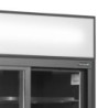 TEFCOLD Refrigerated Display Case 2 Black Glass Doors 707 L