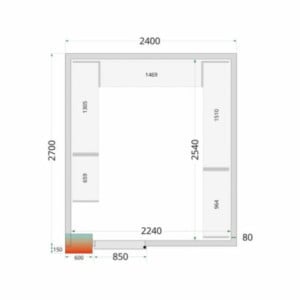 Camera Fredda Positiva TEFCOLD 2400 x 2700 - Conservazione ottimale per professionisti.