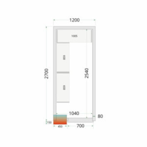 Panneau Chambre Froide TEFCOLD - Dimensions 1200x2700x2120 mm