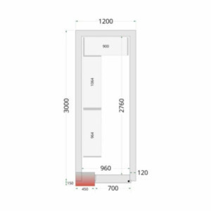 Pannello Camera Fredda TEFCOLD 1200x3000x2200 mm: Isolamento Efficace & Montaggio Facile