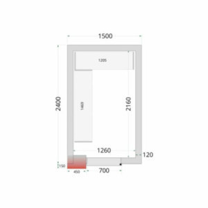 Cold Room Panel 1500x2400x2200 - Polyurethane Insulation & Easy Assembly