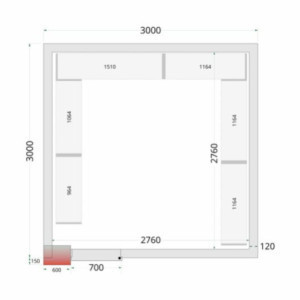 Pannello Camera Fredda TEFCOLD - 3000x3000x2200 mm : Isolamento Performante