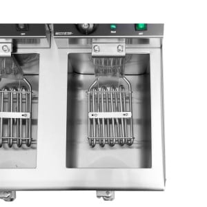 Friggitrice Professionale 2 x 13 L con Scarico - Dynasteel: Prestazioni e durata per la tua cucina