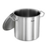 Professional stainless steel pot - 11 liters, induction compatible