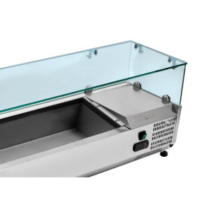 Saladette Refrigerata da Appoggio Vetrata - 9 x GN 1/4 Dynasteel | Qualità e Praticità