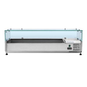 Refrigerated Glass Countertop Saladette - 9 x GN 1/4 Dynasteel | Quality and Practicality