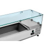 Dynasteel Glass Door Refrigerated Saladette 6 x GN 1/4: Optimal kitchen organization