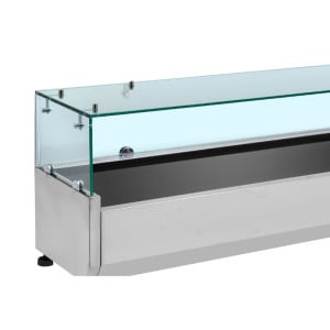 Saladette Refrigerata da Appoggio Vetrata 6 x GN 1/3 Dynasteel: Freschezza e Organizzazione Ottimale