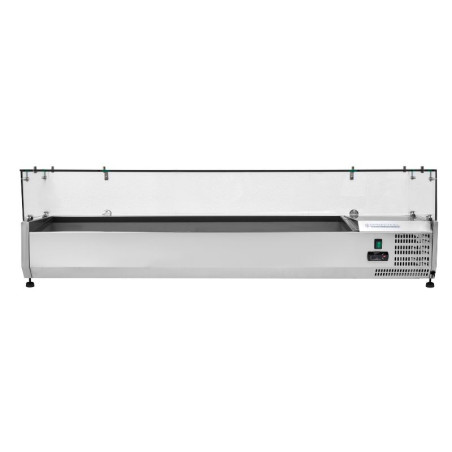 Saladette Refrigerata da Appoggio Vetrata - 7 x GN 1/3 - Dynasteel