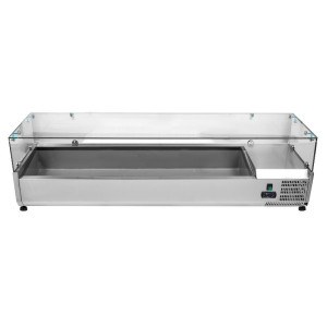 Saladette Refrigerata da Appoggio Vetrata - 7 x GN 1/3 - Dynasteel