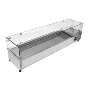 Saladette Refrigerata da Appoggio Vetrata - 8 x GN 1/3 - Dynasteel