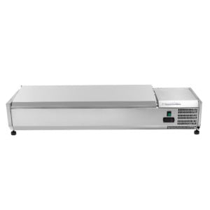 Saladette Refrigerata da Appoggio Coperchio Inox - 6 x GN 1/4 - Dynasteel