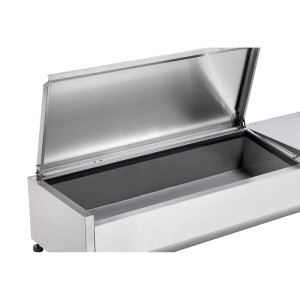 Saladette Refrigerata da Appoggio Coperchio Inox - 3 x GN 1/3 + 1 x GN 1/2 - Dynasteel