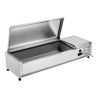 Saladette Refrigerata da Appoggio Coperchio Inox - 3 x GN 1/3 + 1 x GN 1/2 - Dynasteel