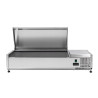 Saladette Refrigerata da Appoggio Coperchio Inox - 3 x GN 1/3 + 1 x GN 1/2 - Dynasteel