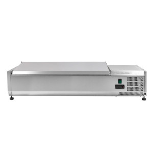 Saladette Refrigerata da Appoggio Coperchio Inox - 3 x GN 1/3 + 1 x GN 1/2 - Dynasteel