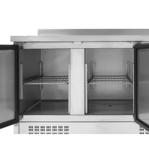 Table Réfrigérée Positive GN 1/1 Avec Dosseret - 3 Portes - Dynasteel