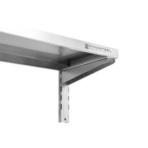 Mensola a Muro in Acciaio Inox su Cremagliere - L 800 x P 300 mm - Dynasteel