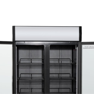 Refrigerated Beverage Display Case - 2 Doors - 736 L with Canopy - Dynasteel