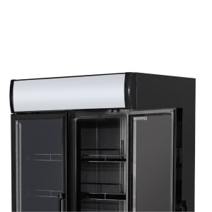 Vetrina Refrigerata per Bevande - 2 Porte - 736 L con Canopy - Dynasteel