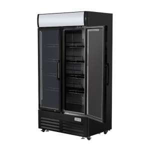 Vetrina Refrigerata per Bevande - 2 Porte - 736 L con Canopy - Dynasteel