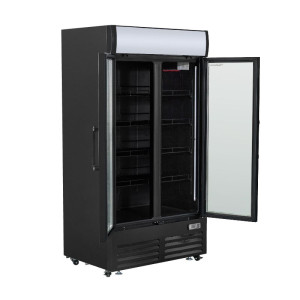 Vetrina Refrigerata per Bevande - 2 Porte - 736 L con Canopy - Dynasteel