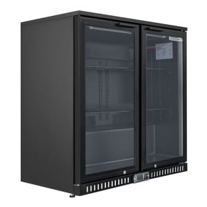 Retrobar Refrigerato - 2 Porte a Vetro Battenti - 209 L - Dynasteel