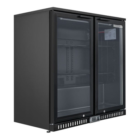 Retrobar Refrigerato - 2 Porte in Vetro a Battente - 209 L - Dynasteel