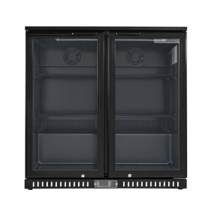 Retrobar Refrigerato - 2 Porte in Vetro a Battente - 209 L - Dynasteel