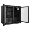 Retrobar Refrigerato - 2 Porte in Vetro a Battente - 209 L - Dynasteel