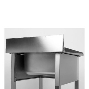 Lavello 1 Vasca con Schienale e Ripiano - L 600 x P 700 mm - Dynasteel