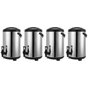Set di 4 Distributori di Bevande Isotermici - 9 Litri | Dynasteel
