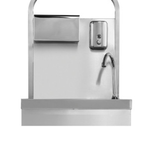 Lavandino a Pedale con Sapone e Distributore di Carta - Dynasteel