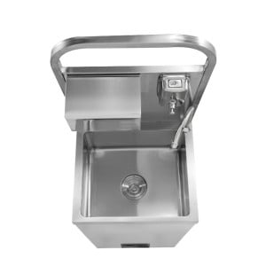 Lavandino a Pedale con Sapone e Distributore di Carta - Dynasteel
