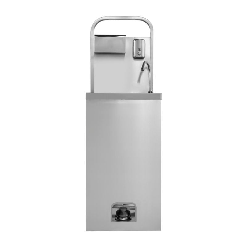 Lavandino a Pedale con Sapone e Distributore di Carta - Dynasteel Lavandino a Pedale con Sapone e Distributore di Carta - Dynasteel