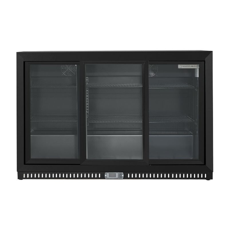 Retrobar Refrigerato Skinplate - 3 Porte in Vetro Scorrevoli - 328 L - Dynasteel